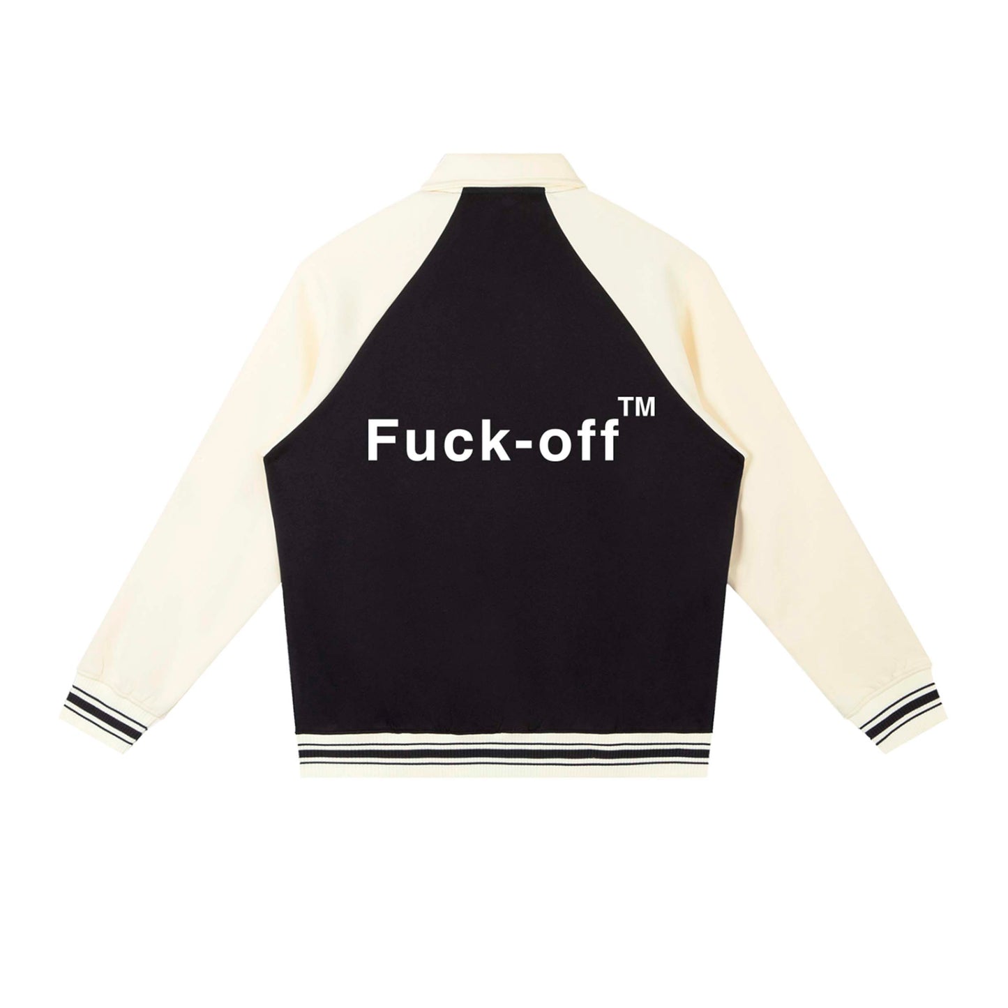 TRADE MARK Contrast Raglan Sleeve Baseball Jacket