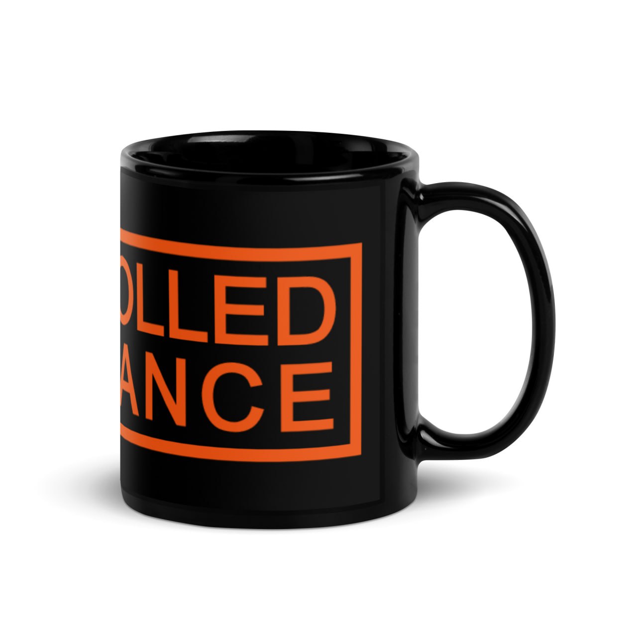 CONTROLLED SUBSTANCE Black Glossy Mug