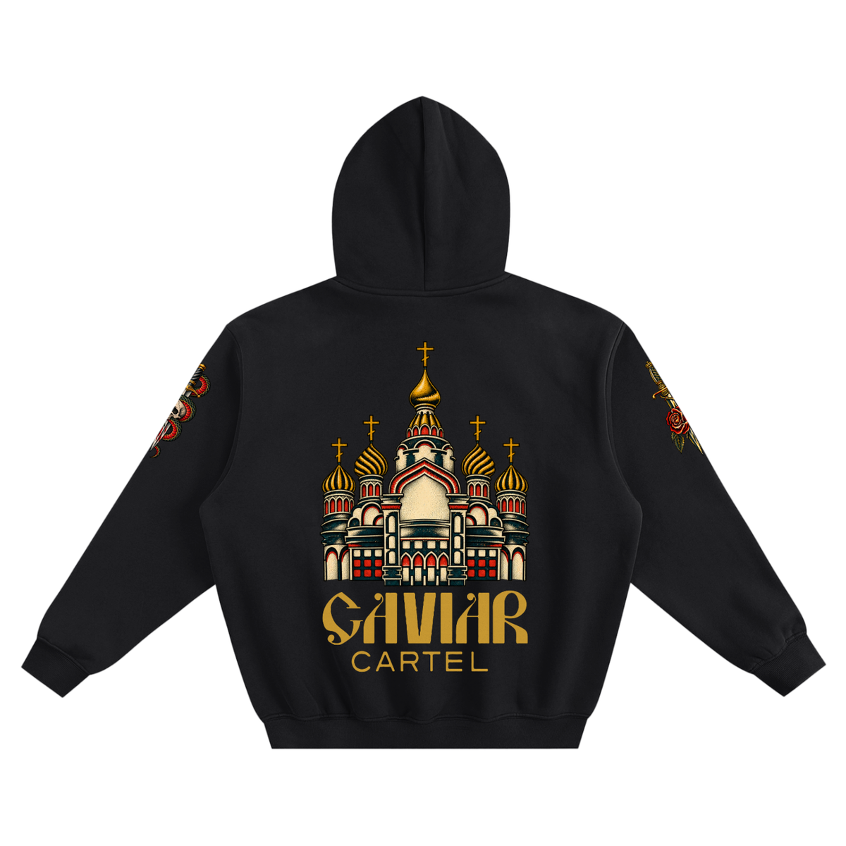 CAVIAR CARTEL FROM THE CRADLE TO THE GRAVE Fleeced Boxy Hoodie