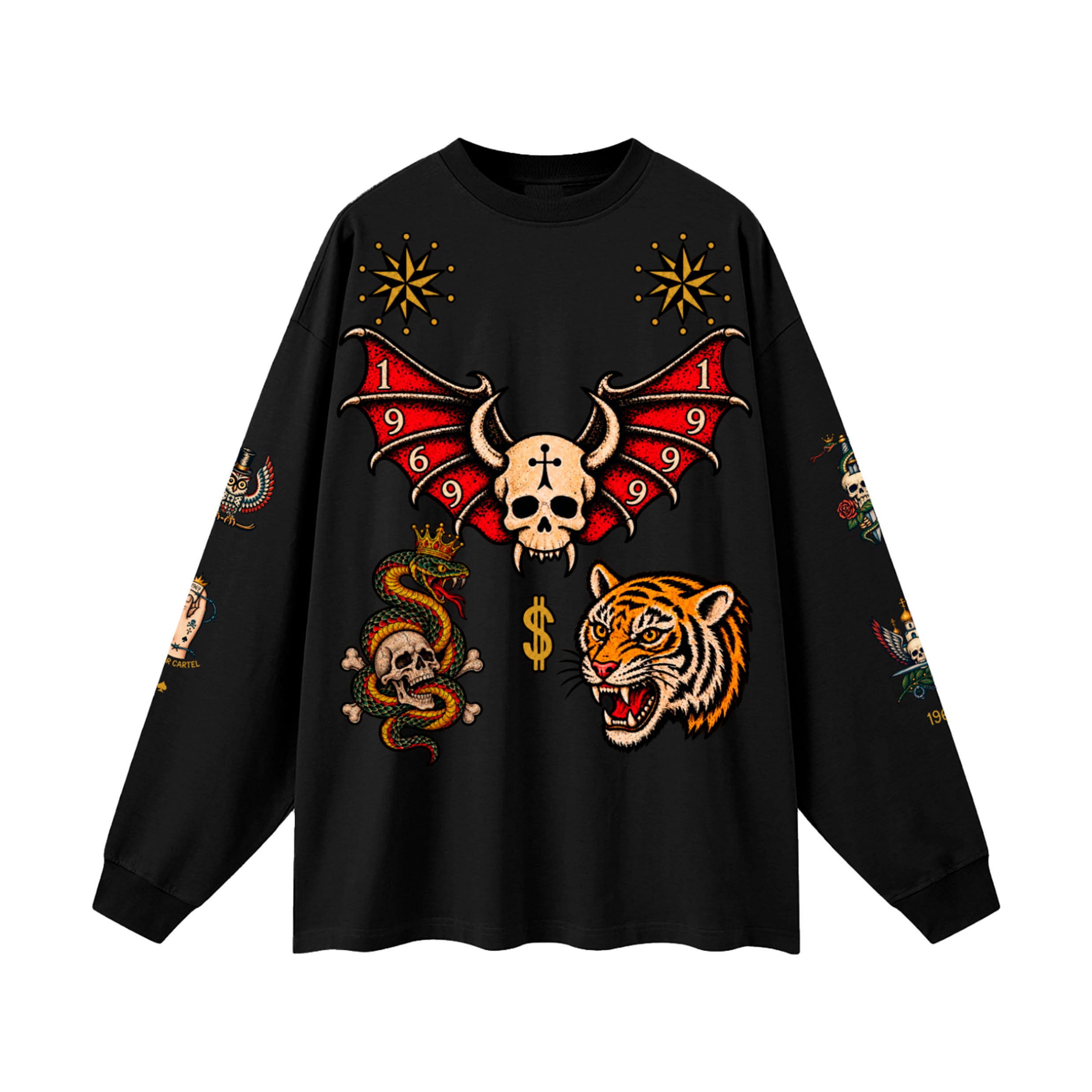 CAVIAR CARTEL FROM THE CRADLE TO THE GRAVE Oversized Long Sleeve T