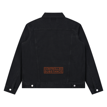 CONTROLLED SUBSTANCE LOGO Washed Denim Jacket
