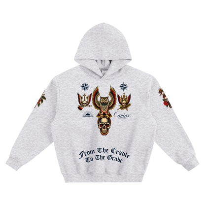 CAVIAR CARTEL FROM THE CRADLE TO THE GRAVE Fleeced Boxy Hoodie