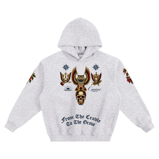 CAVIAR CARTEL FROM THE CRADLE TO THE GRAVE Fleeced Boxy Hoodie