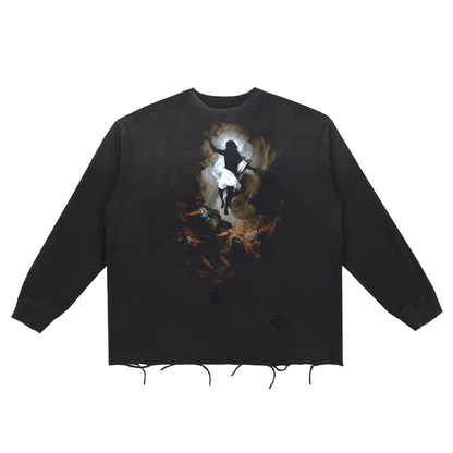 CONTROLLED SUBSTANCE THE VOID Raw Edge Longsleeve T-Shirt