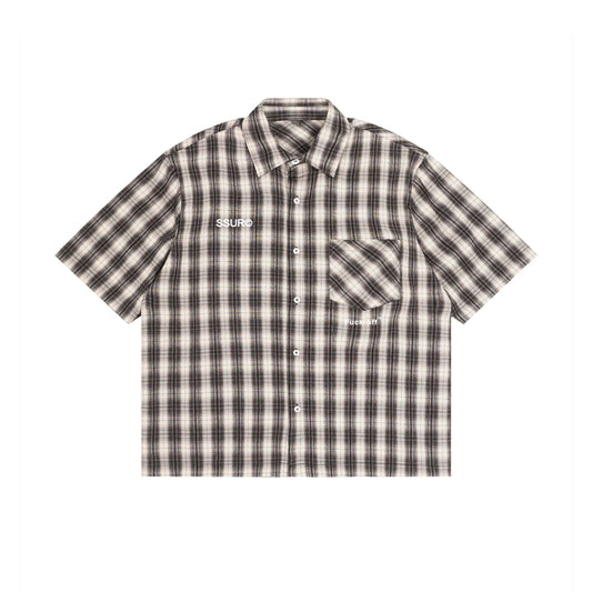 Unisex Boxy Plaid Short Sleeve Shirt