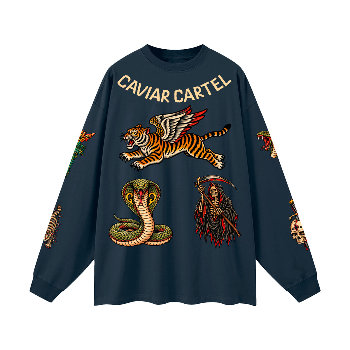 CAVIAR CARTEL CRIMINAL Oversized Long Sleeve T-Shirt