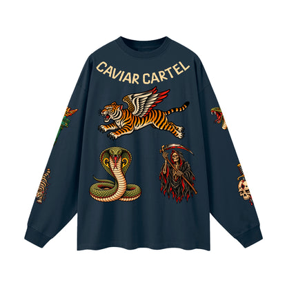 CAVIAR CARTEL CRIMINAL Oversized Long Sleeve T-Shirt