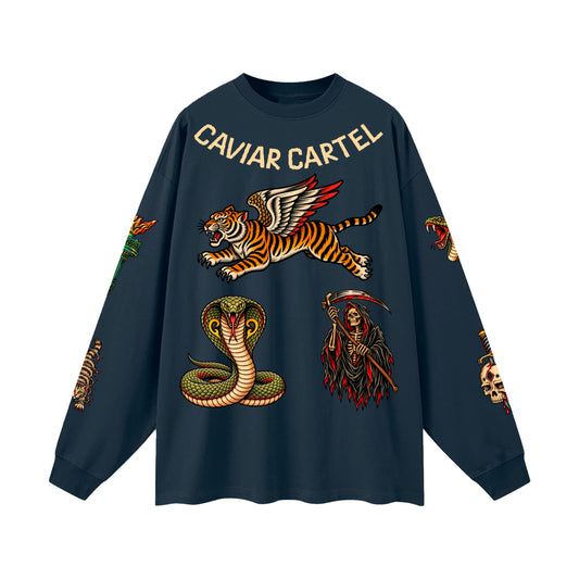 CAVIAR CARTEL CRIMINAL Oversized Long Sleeve T-Shirt