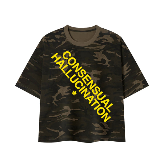 CONSENSUAL HALLUCINATION Camo Boxy T-Shirt