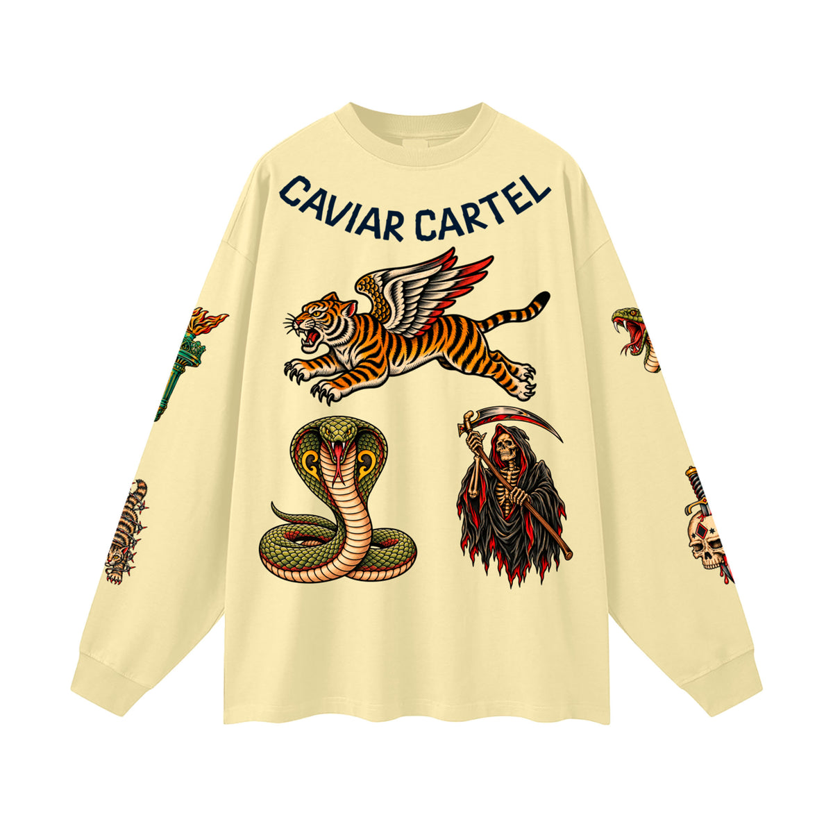 CAVIAR CARTEL CRIMINAL Oversized Long Sleeve T-Shirt
