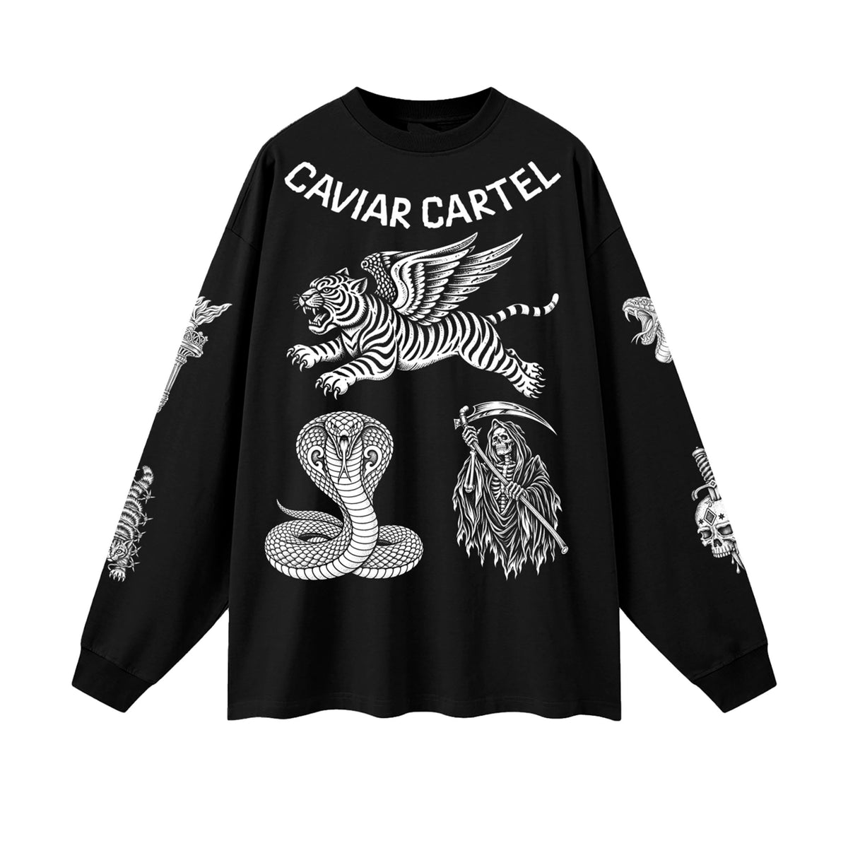 CAVIAR CARTEL CRIMINAL Oversized Long Sleeve T-Shirt