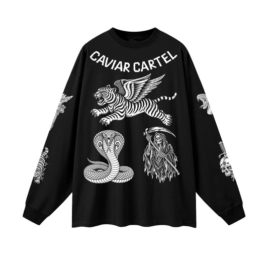 CAVIAR CARTEL CRIMINAL Oversized Long Sleeve T-Shirt