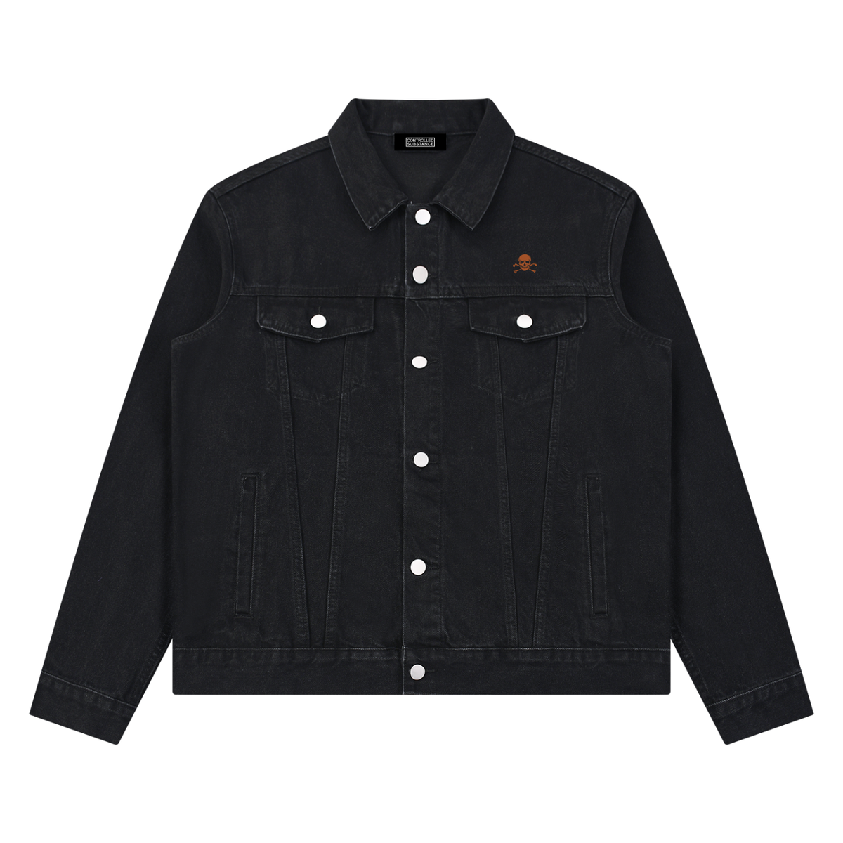 CONTROLLED SUBSTANCE LOGO Washed Denim Jacket