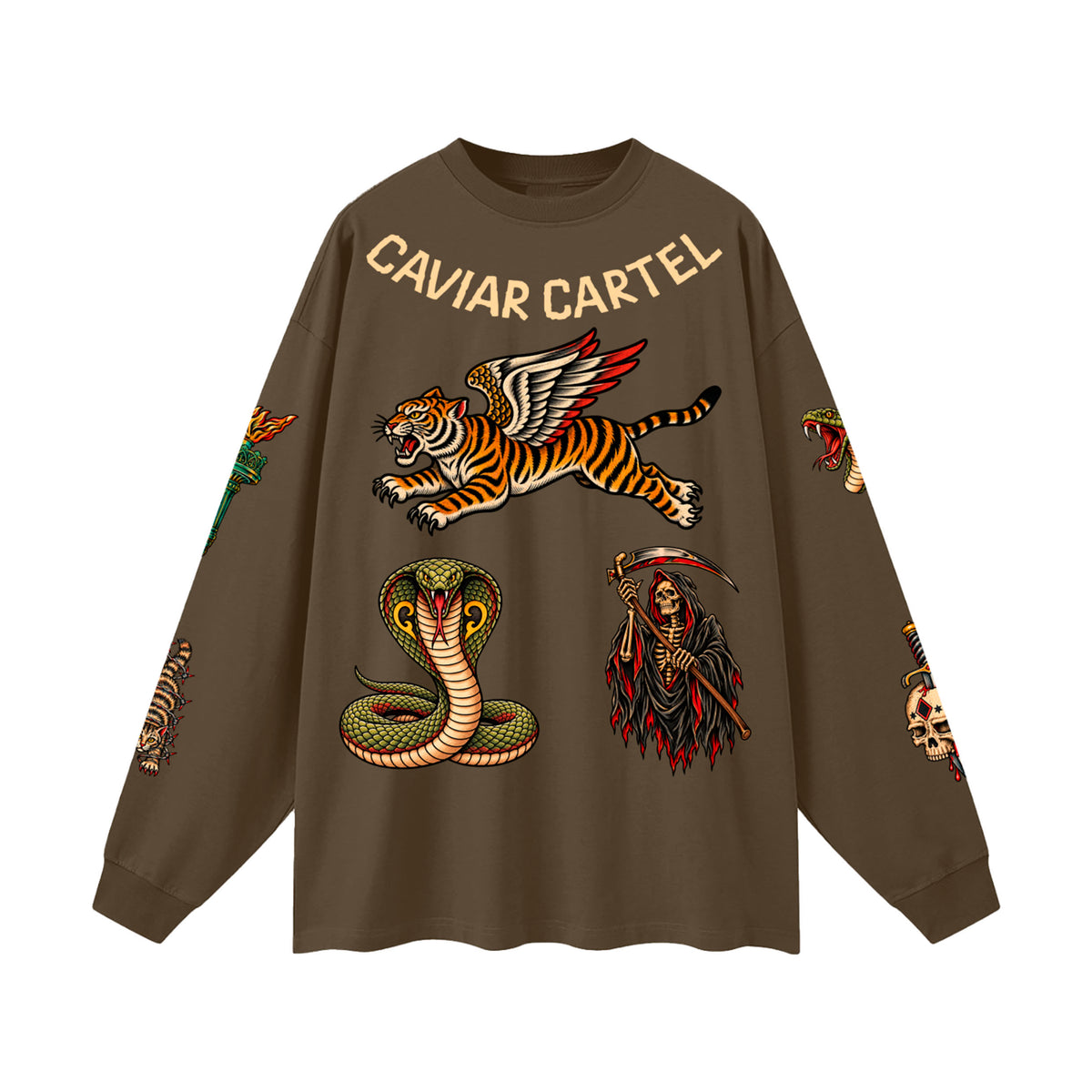 CAVIAR CARTEL CRIMINAL Oversized Long Sleeve T-Shirt