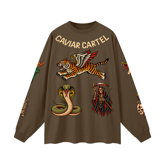 CAVIAR CARTEL CRIMINAL Oversized Long Sleeve T-Shirt