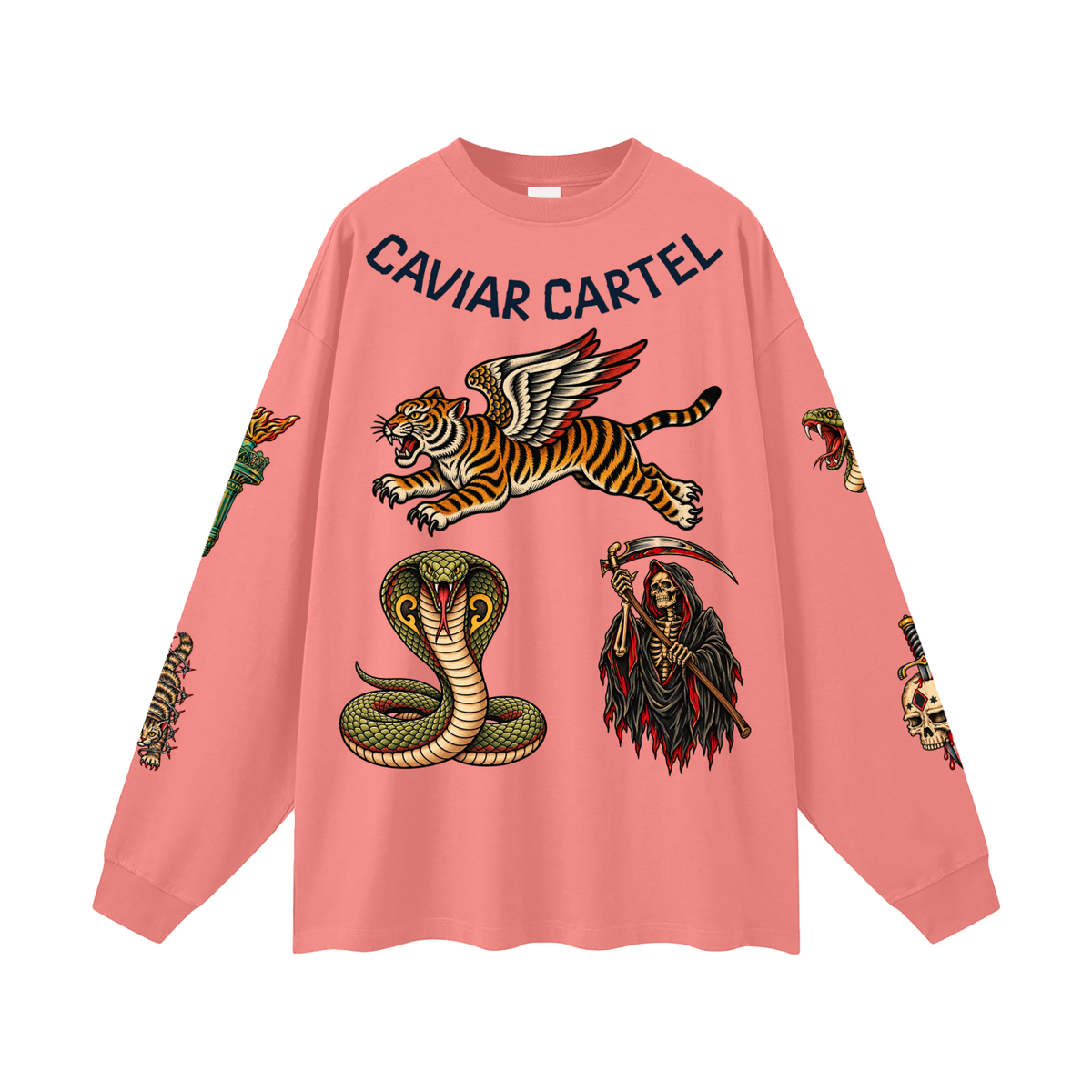 CAVIAR CARTEL CRIMINAL Oversized Long Sleeve T-Shirt