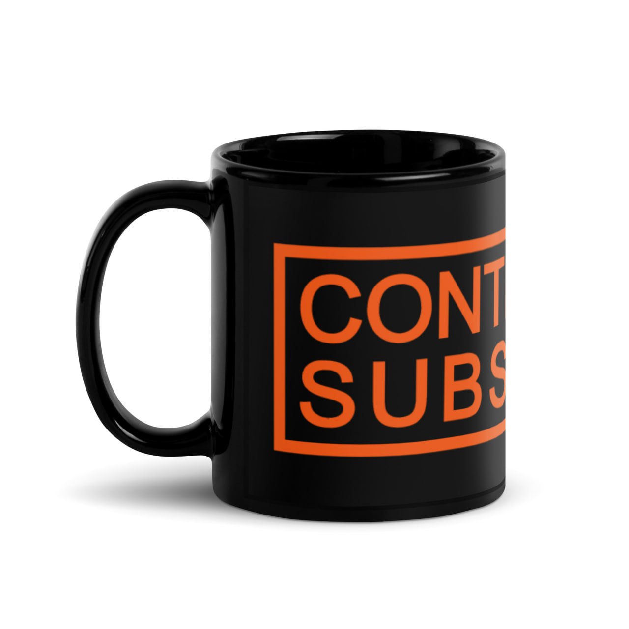 CONTROLLED SUBSTANCE Black Glossy Mug