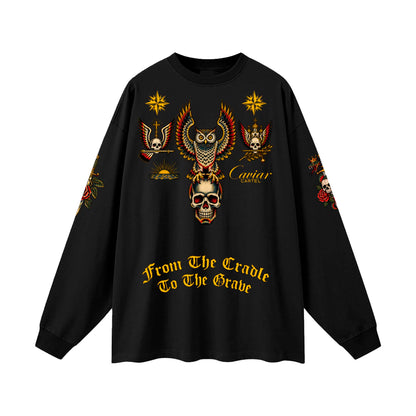 CAVIAR CARTEL  FROM THE CRADLE TO THE GRAVE Oversized Long Sleeve T-Shirt