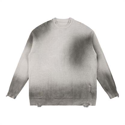 CONTROLLED SUBSTANCE LOGO Distressed Sweater
