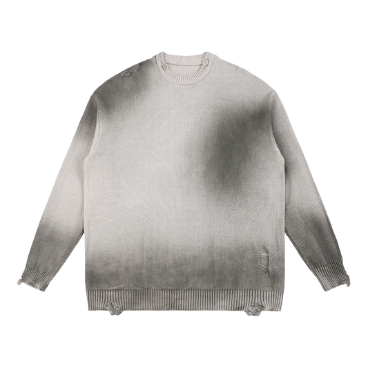 CONTROLLED SUBSTANCE LOGO Distressed Sweater