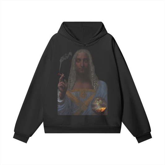 CONTROLLED SUBSTANCE SALVATOR MUNDI Heavyweight Hidden Pocket Fleece Hoodie