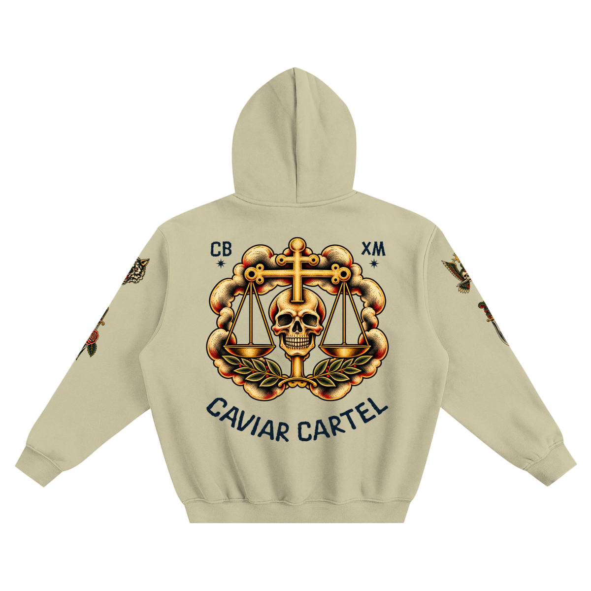 CAVIAR CARTEL FROM THE CRADLE TO THE GRAVE Fleeced Boxy Hoodie