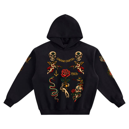 CAVIAR CARTEL FROM THE CRADLE TO THE GRAVE Fleeced Boxy Hoodie