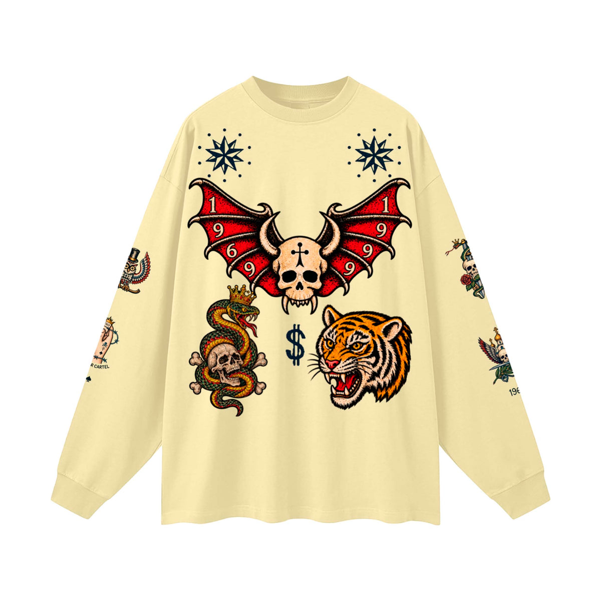 CAVIAR CARTEL  FROM THE CRADLE TO THE GRAVE Oversized Long Sleeve T-Shirt