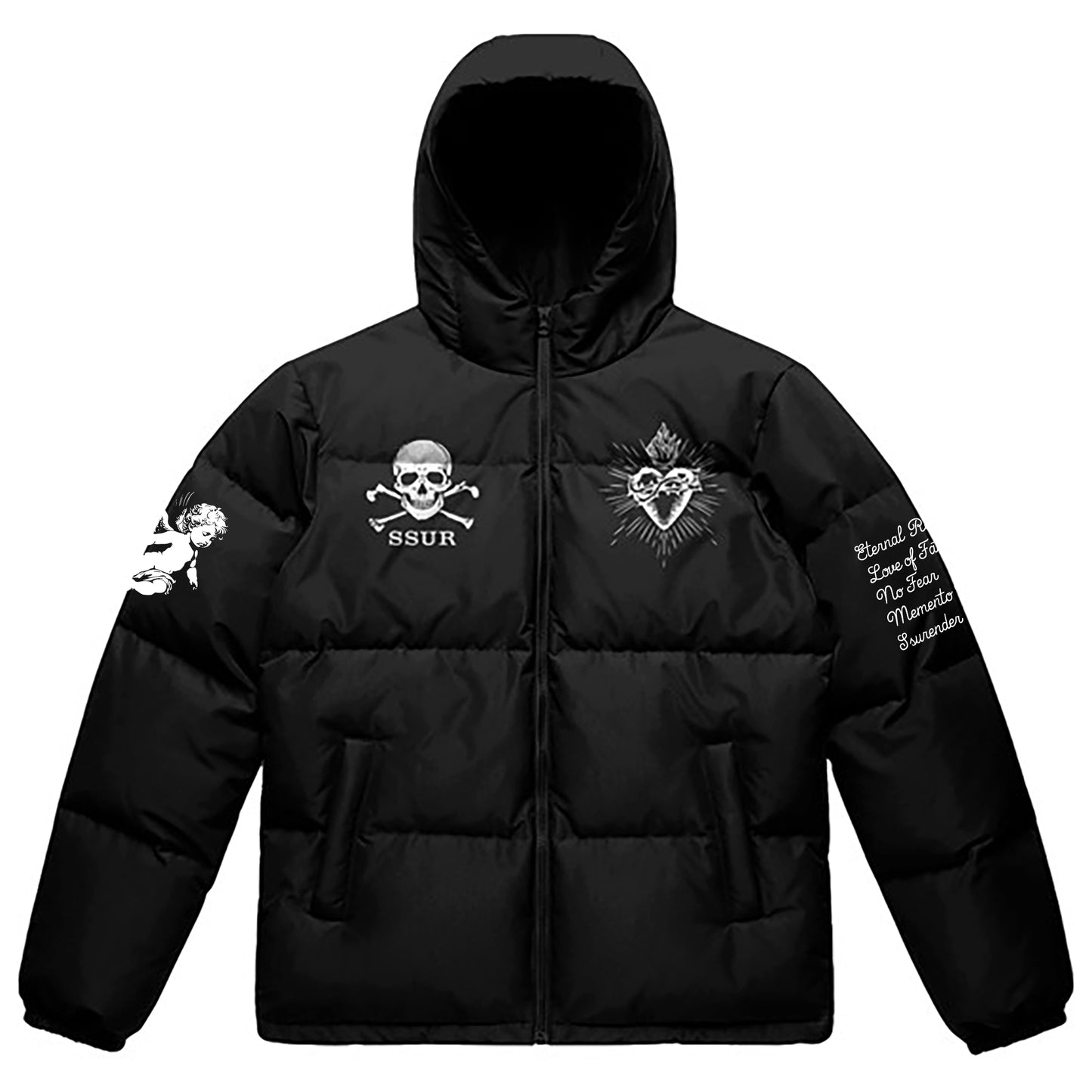 SSUR©️ Amor Fati Hooded Puffer Jacket