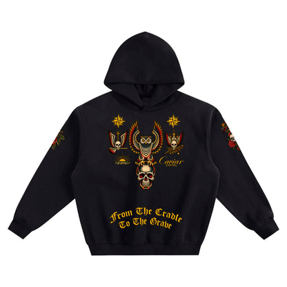 CAVIAR CARTEL FROM THE CRADLE TO THE GRAVE Fleeced Boxy Hoodie