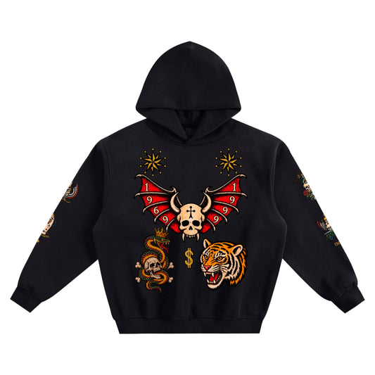 CAVIAR CARTEL  FROM THE CRADLE TO THE GRAVE Fleeced Boxy Hoodie
