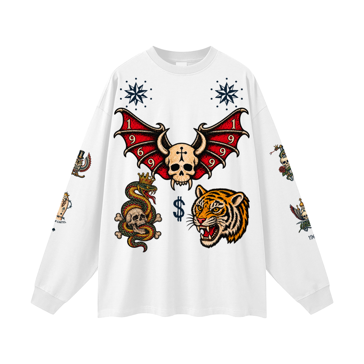 CAVIAR CARTEL  FROM THE CRADLE TO THE GRAVE Oversized Long Sleeve T-Shirt