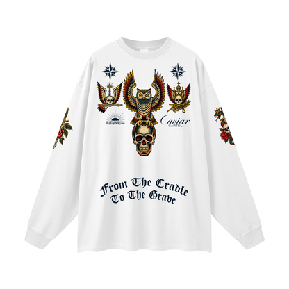 CAVIAR CARTEL  FROM THE CRADLE TO THE GRAVE Oversized Long Sleeve T-Shirt
