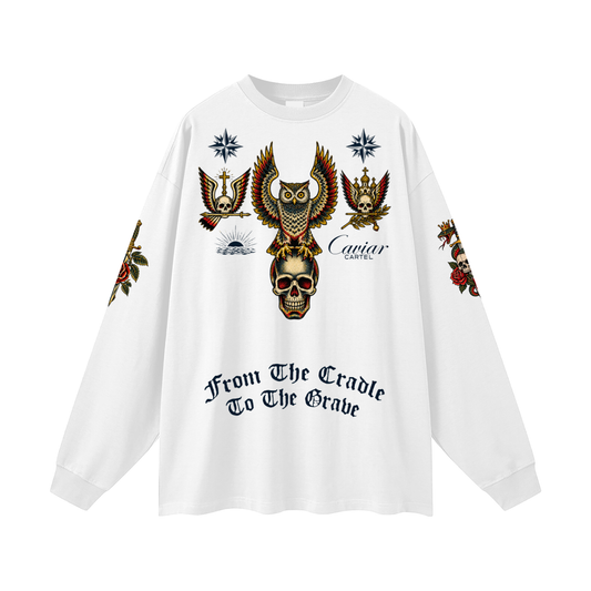 CAVIAR CARTEL  FROM THE CRADLE TO THE GRAVE Oversized Long Sleeve T-Shirt