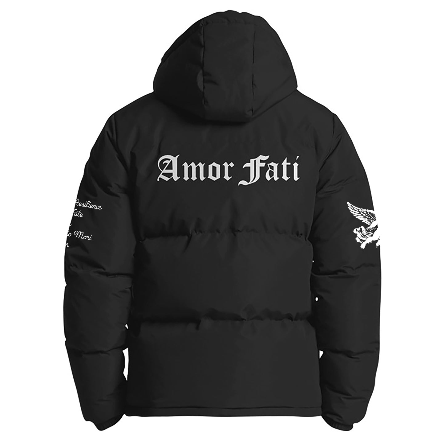 SSUR©️ Amor Fati Hooded Puffer Jacket