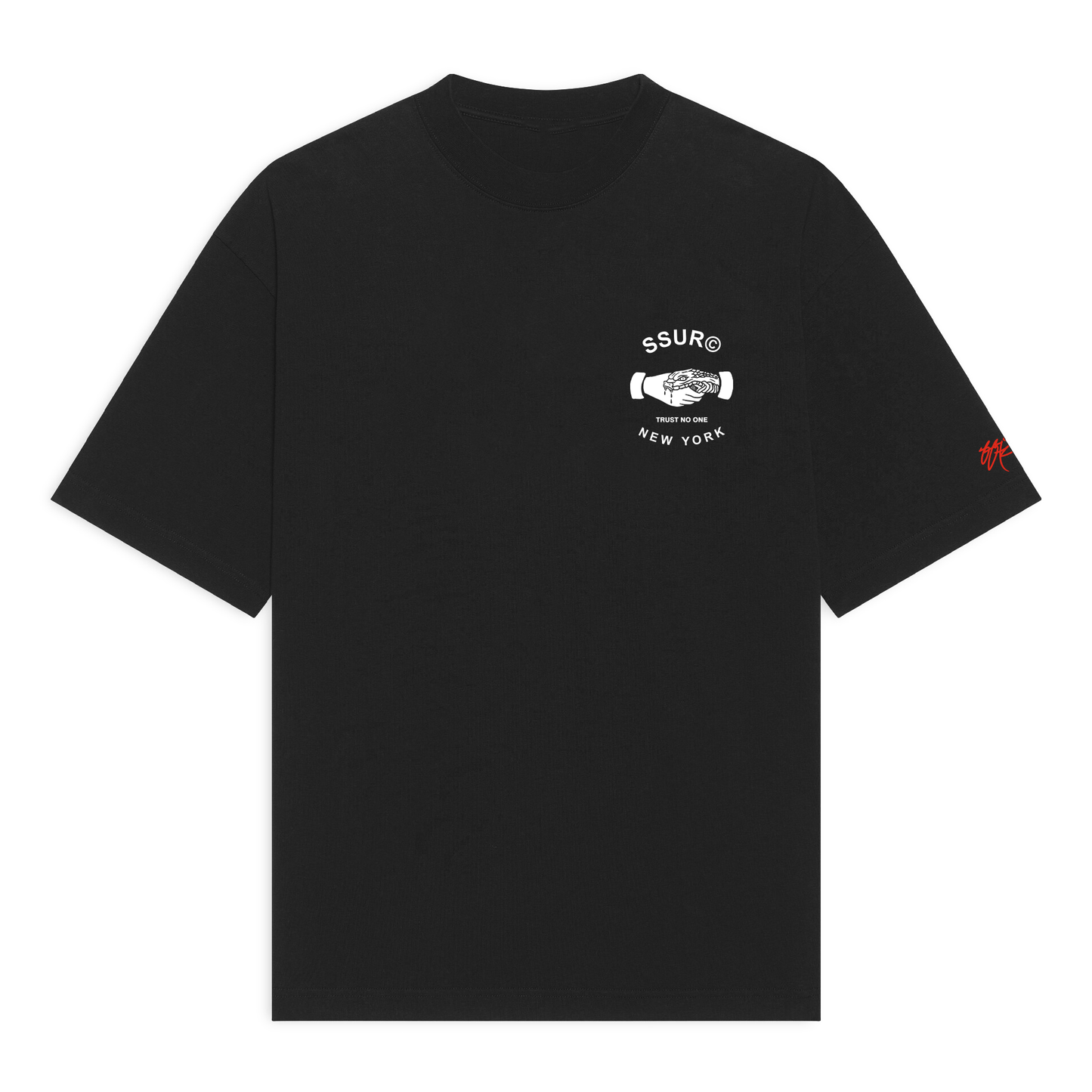 SSUR©️ TRUST NO ONE Cropped Max Heavyweight Tee