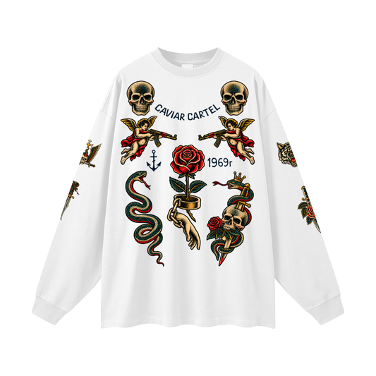 CAVIAR CARTEL  FROM THE CRADLE TO THE GRAVE Oversized Long Sleeve T-Shirt