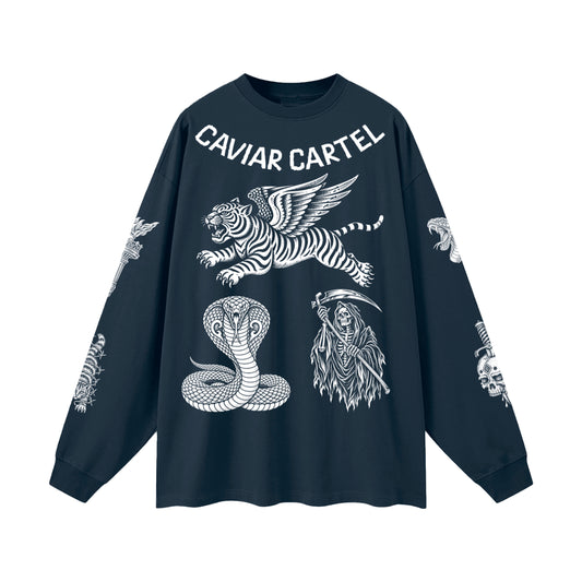 CAVIAR CARTEL CRIMINAL Oversized Long Sleeve T-Shirt