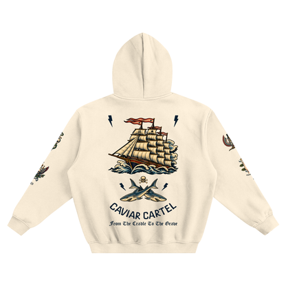 CAVIAR CARTEL FROM THE CRADLE TO THE GRAVE Fleeced Boxy Hoodie