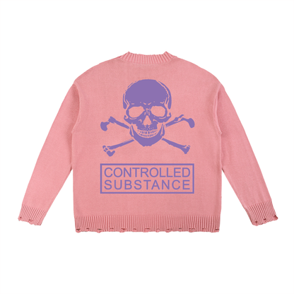 CONTROLLED SUBSTANCE LOGO Washed Sweater