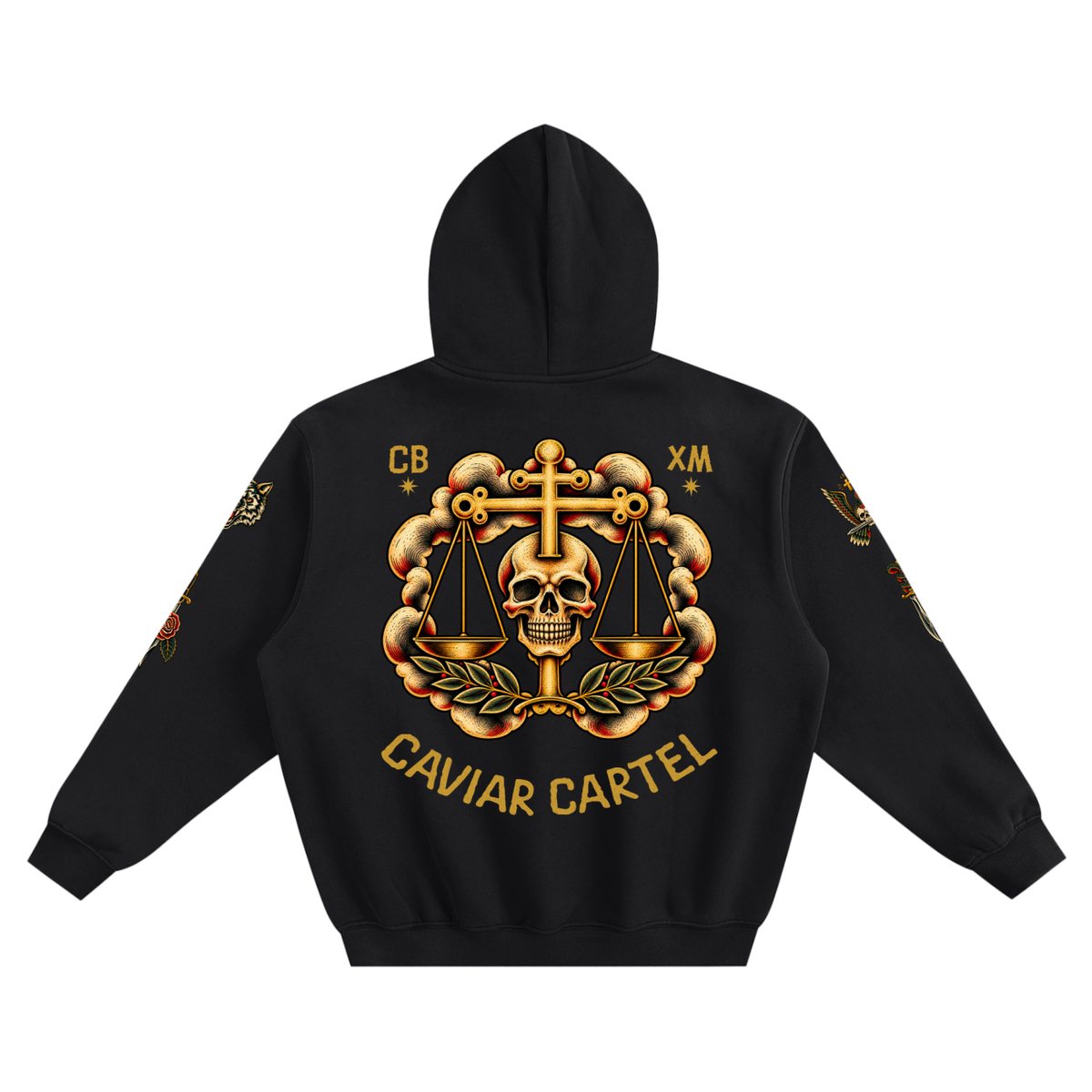 CAVIAR CARTEL FROM THE CRADLE TO THE GRAVE Fleeced Boxy Hoodie