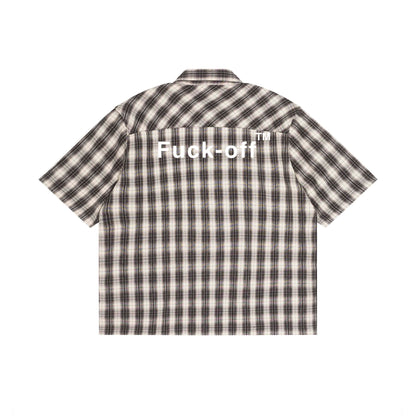 Unisex Boxy Plaid Short Sleeve Shirt