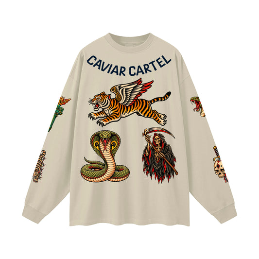 CAVIAR CARTEL CRIMINAL Oversized Long Sleeve T-Shirt