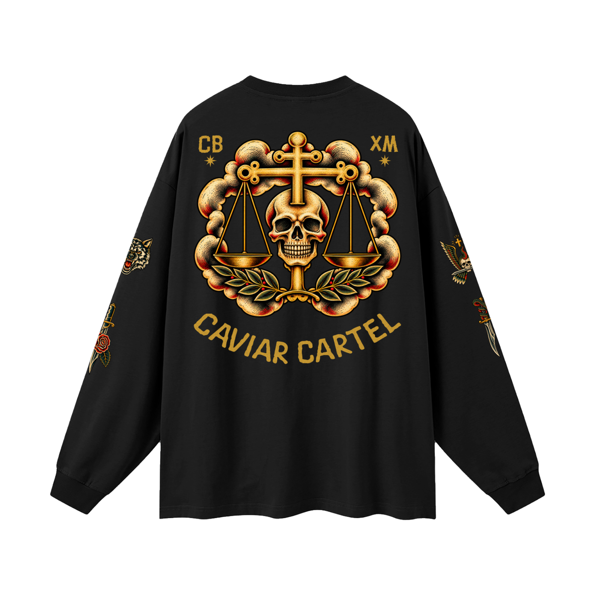 CAVIAR CARTEL  FROM THE CRADLE TO THE GRAVE Oversized Long Sleeve T-Shirt