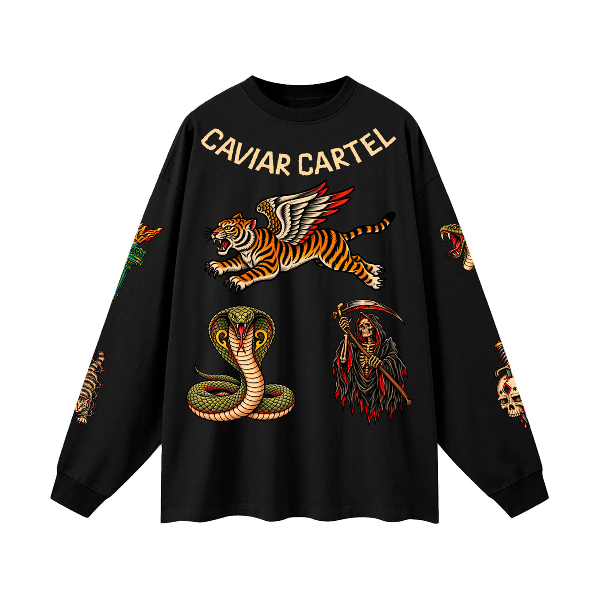 CAVIAR CARTEL CRIMINAL Oversized Long Sleeve T-Shirt
