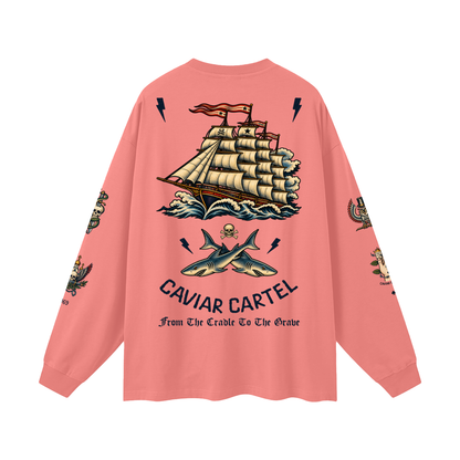 CAVIAR CARTEL  FROM THE CRADLE TO THE GRAVE Oversized Long Sleeve T-Shirt