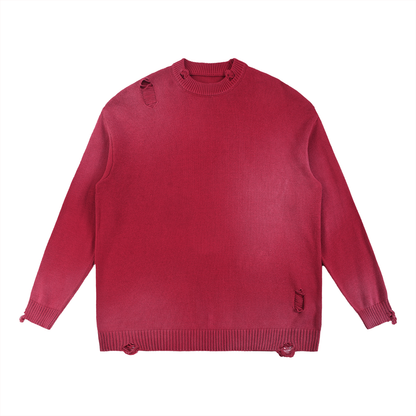 CONTROLLED SUBSTANCE LOGO Distressed Sweater