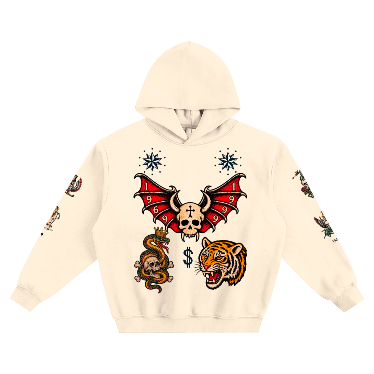 CAVIAR CARTEL FROM THE CRADLE TO THE GRAVE Fleeced Boxy Hoodie