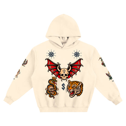 CAVIAR CARTEL FROM THE CRADLE TO THE GRAVE Fleeced Boxy Hoodie