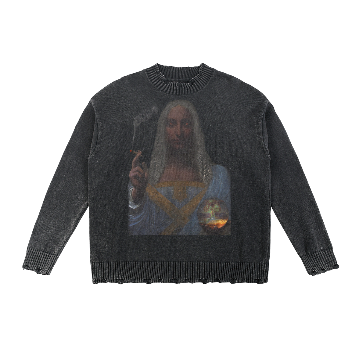 CONTROLLED SUBSTANCE SALVATOR MUNDI Washed Sweater